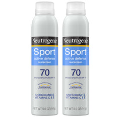 Neutrogena front packaging showing twin pack and SPF 70 protection benefits
