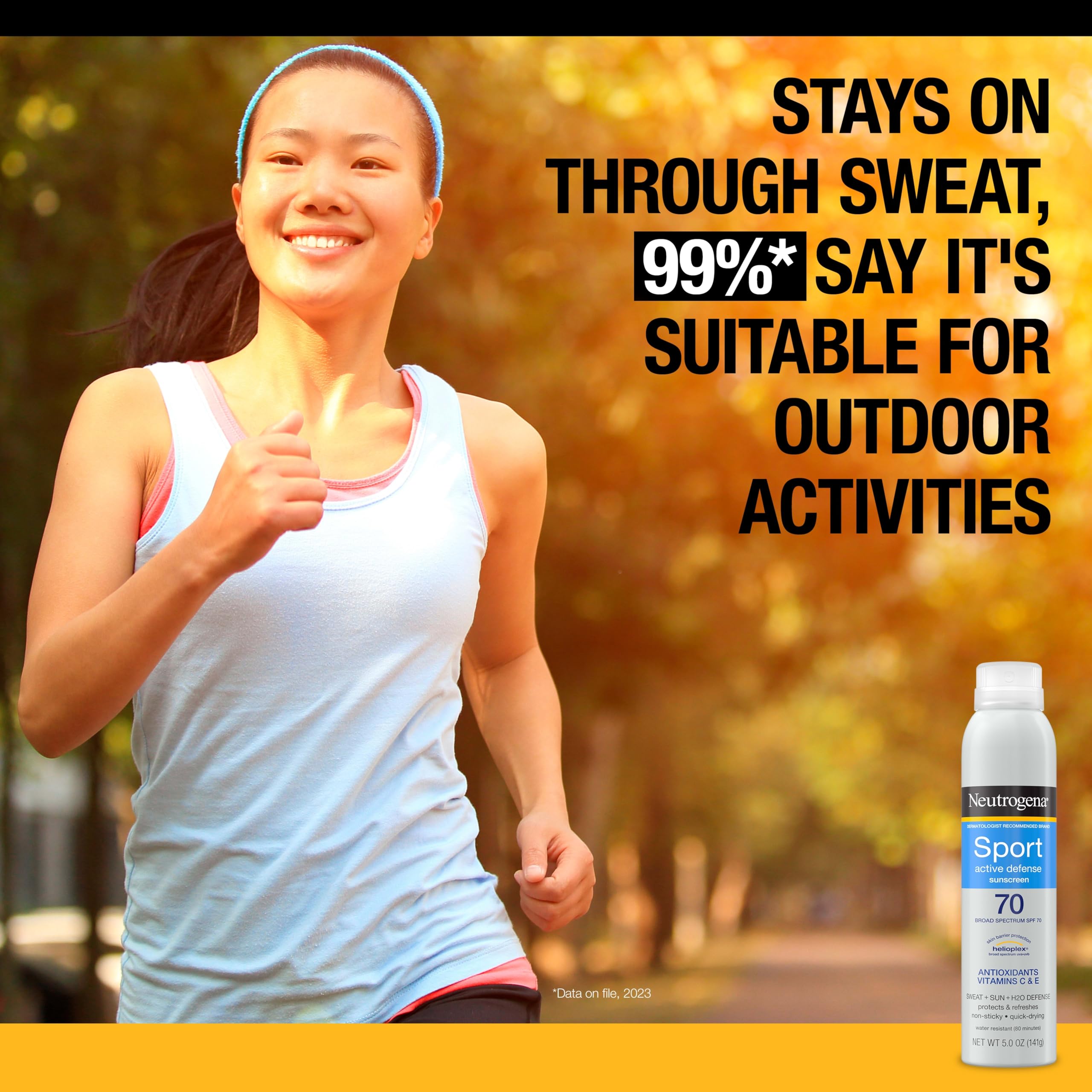 Neutrogena mist on skin texture showing fast-drying, non-sticky finish benefit