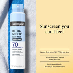 Neutrogena aerosol nozzle close-up for controlled, even spray