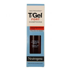 Neutrogena T/Gel strong shampoo in hands demonstrating gentle application benefit