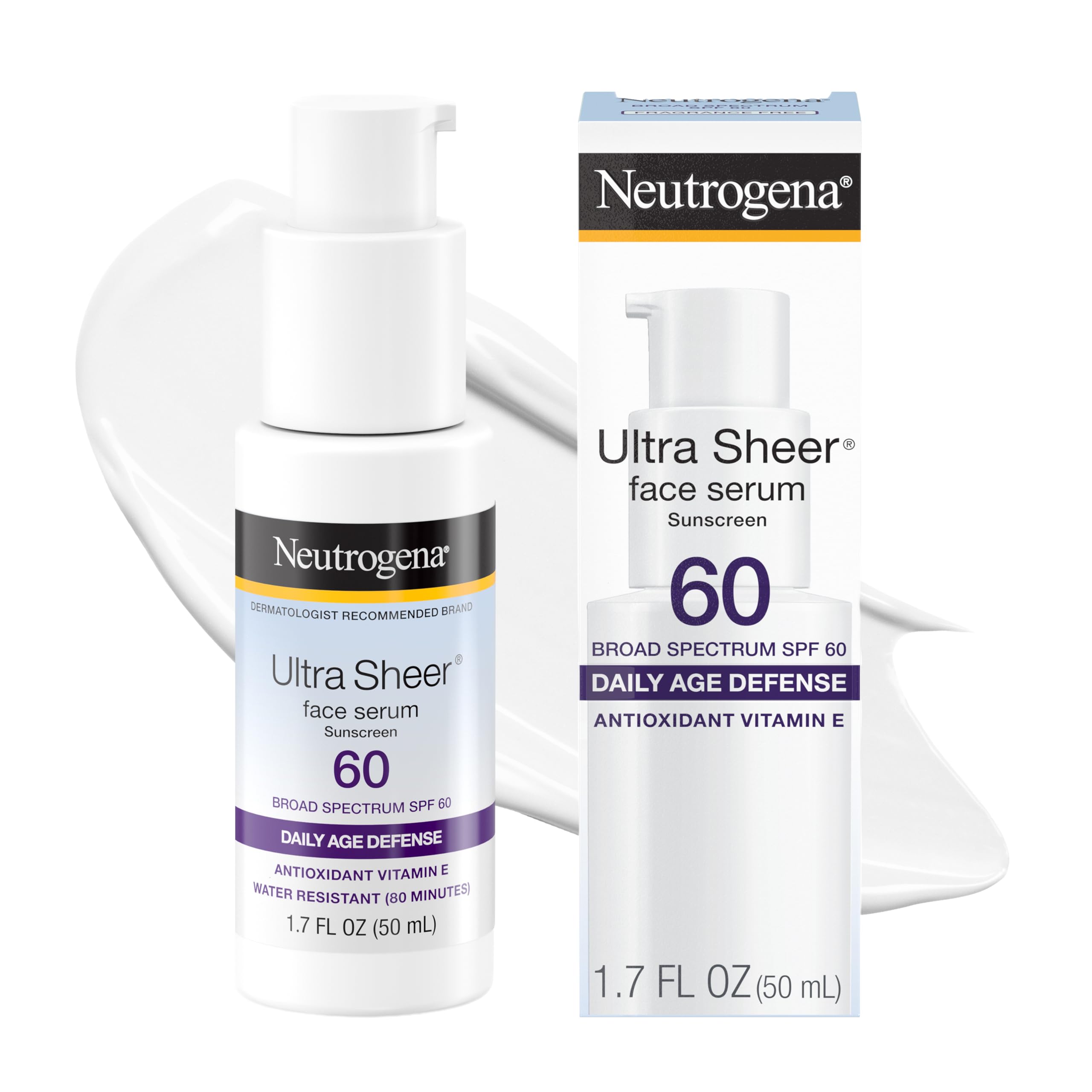 Neutrogena front packaging showing SPF 60 for confident protection