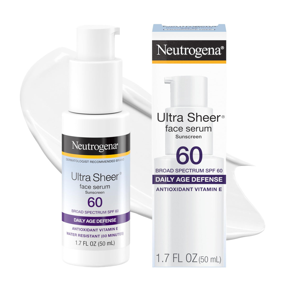 Neutrogena front packaging showing SPF 60 for confident protection