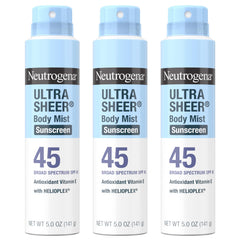 Neutrogena Ultra Sheer front packaging showing SPF 45 protection benefit
