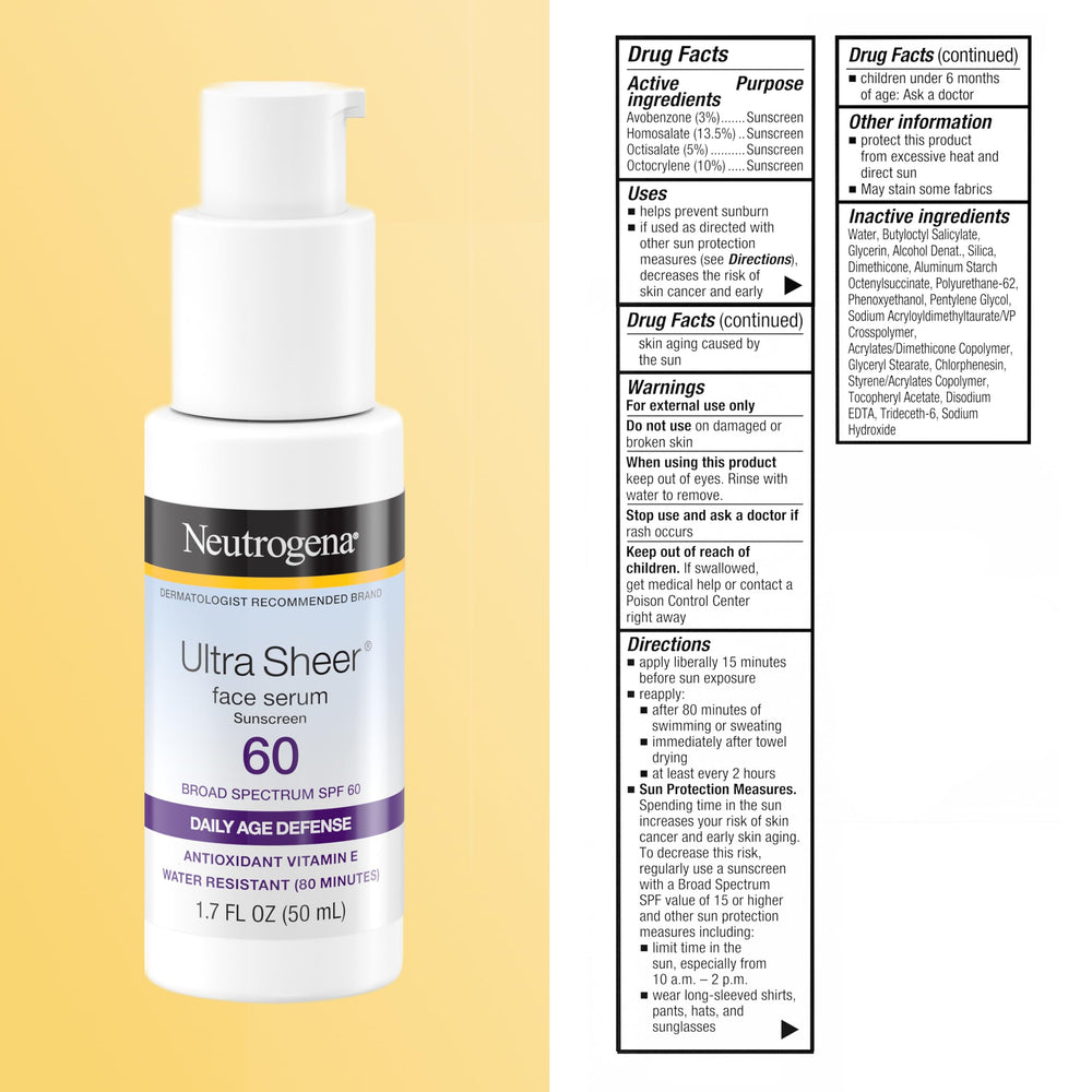 Neutrogena bottle in a travel bag illustrating convenient on-the-go protection