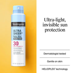 Neutrogena mist in action demonstrating even, no-mess application
