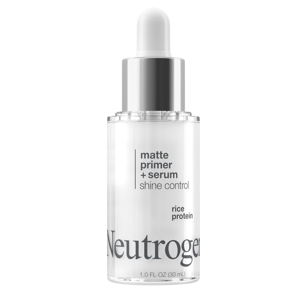 Neutrogena before and after under makeup showing smoother makeup base