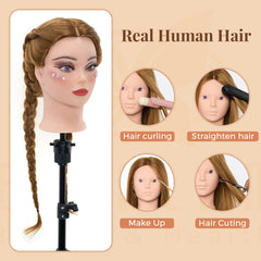 Neverland close-up of hair texture and density offering authentic practice feel