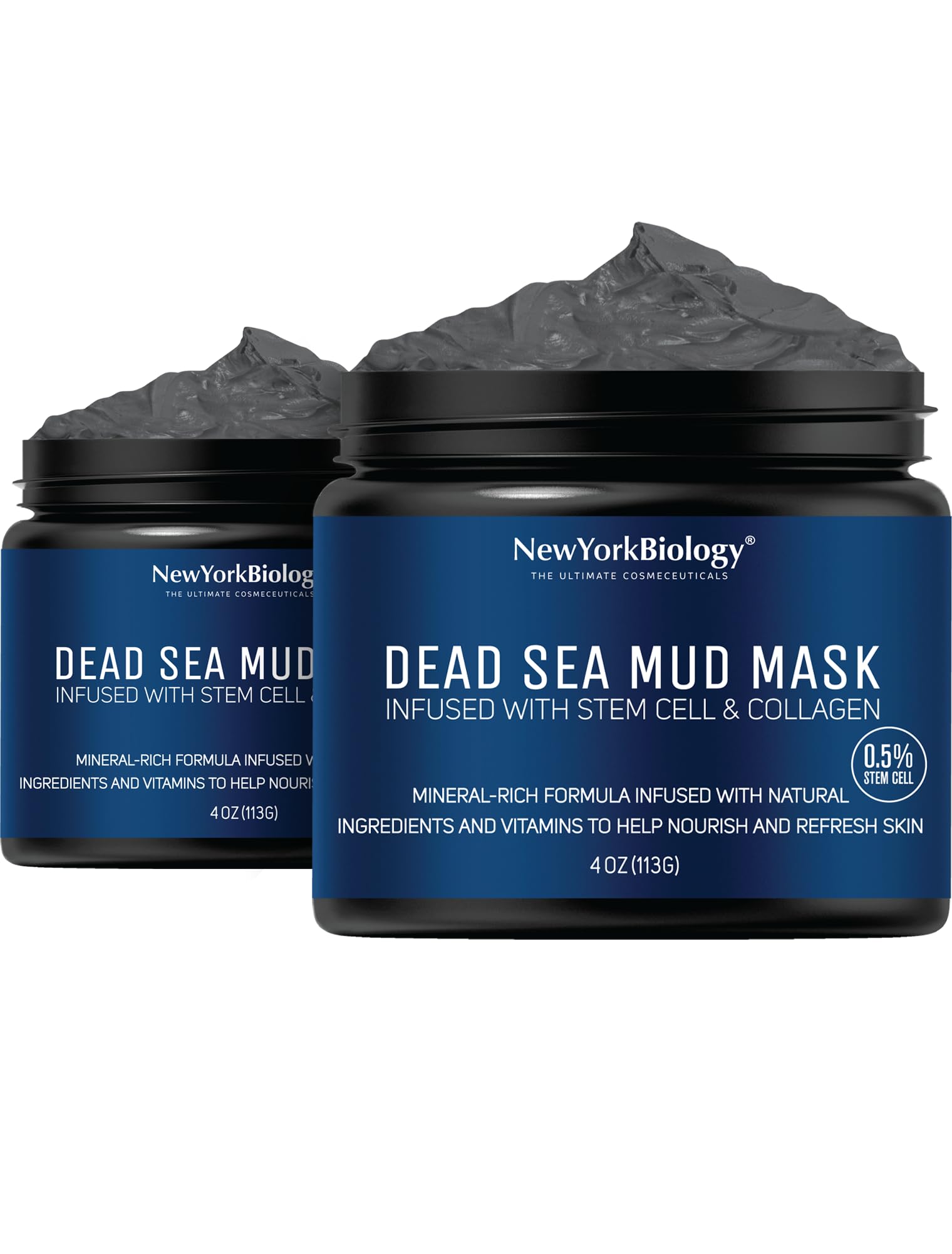 New York Biology front packaging showing two 4 oz jars and product benefits