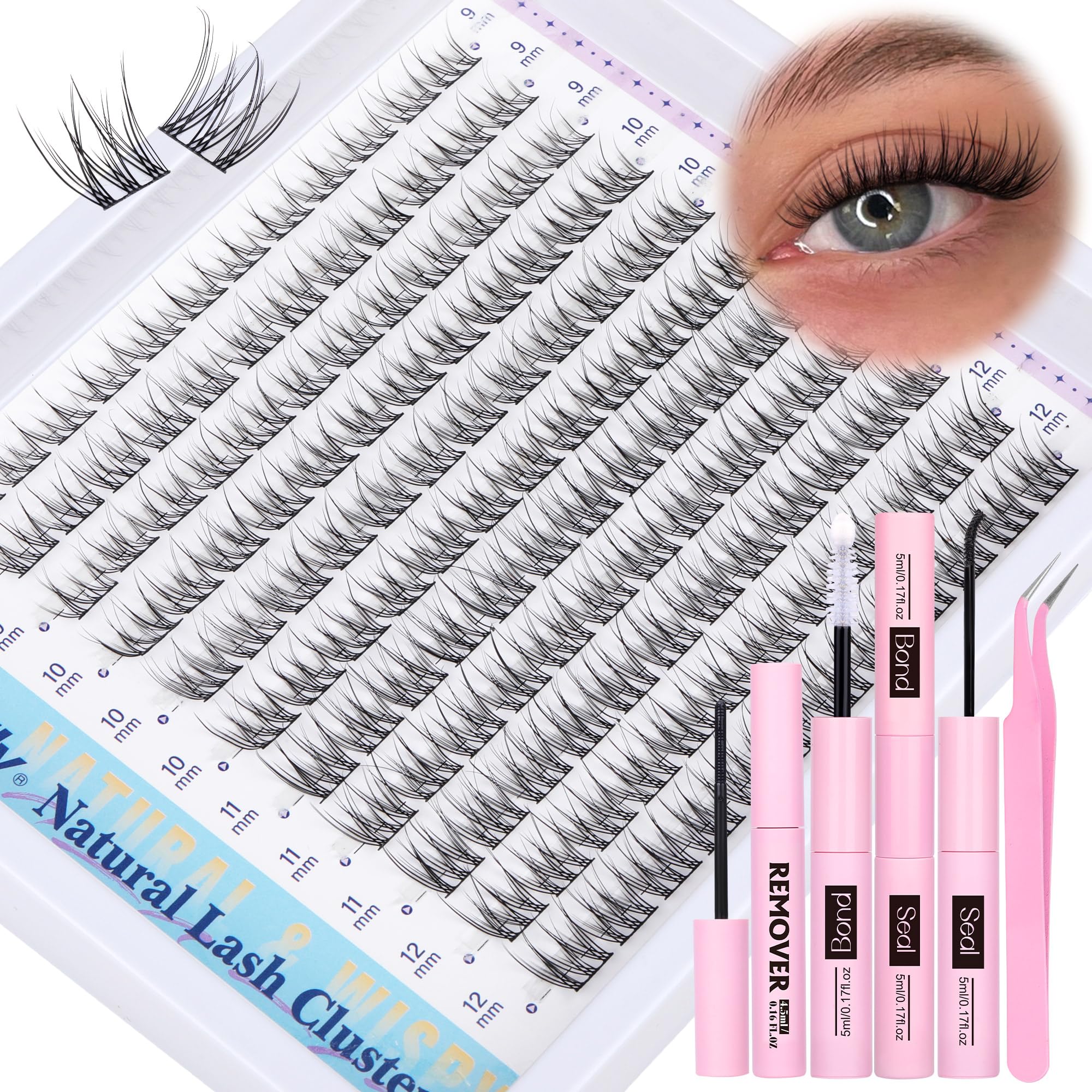 Newcally front packaging showing complete DIY lash kit and benefit of convenience