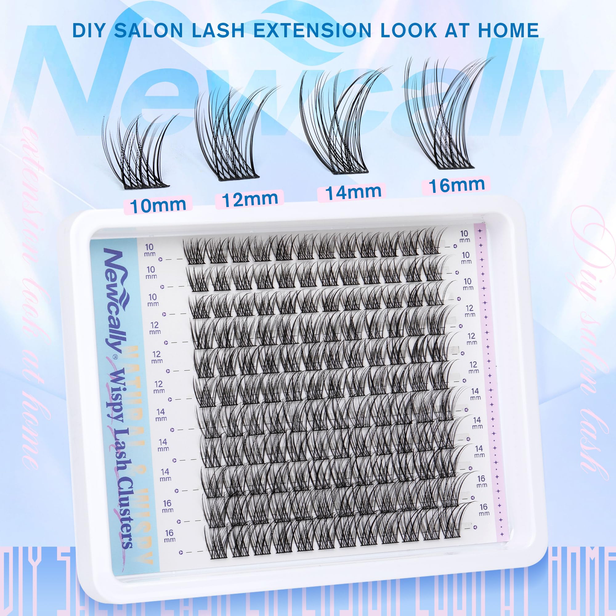 Newcally lash seal and remover bottles illustrating secure hold and safe removal