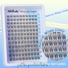 Newcally tweezers and glue displayed for precise, easy application