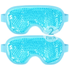 NEWGO front view of two blue masks showing packaging and benefits