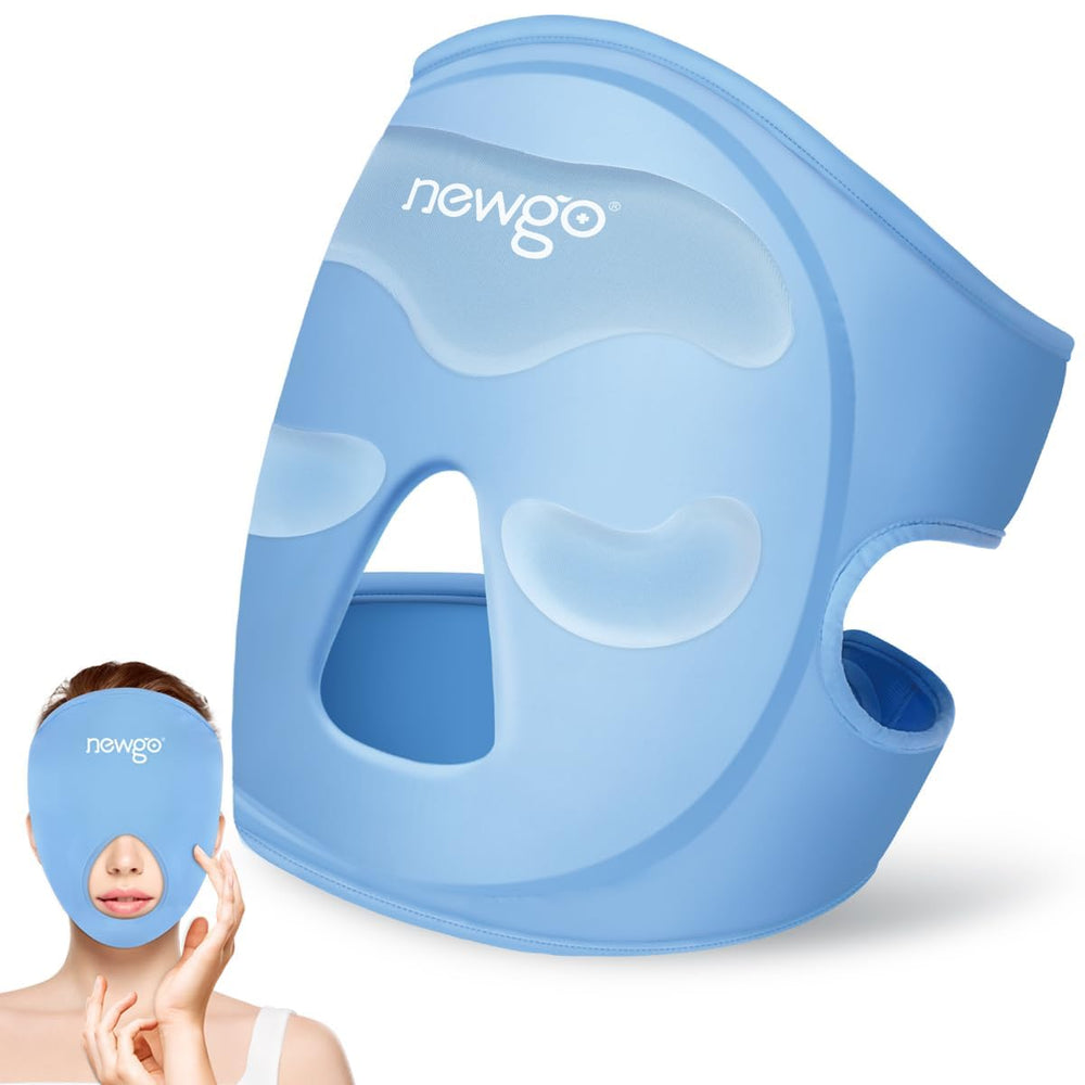 NEWGO front view showing full-face design and immediate cooling benefit