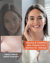 NEWKEY mask worn during a home session, demonstrates easy 10-minute routine for busy users
