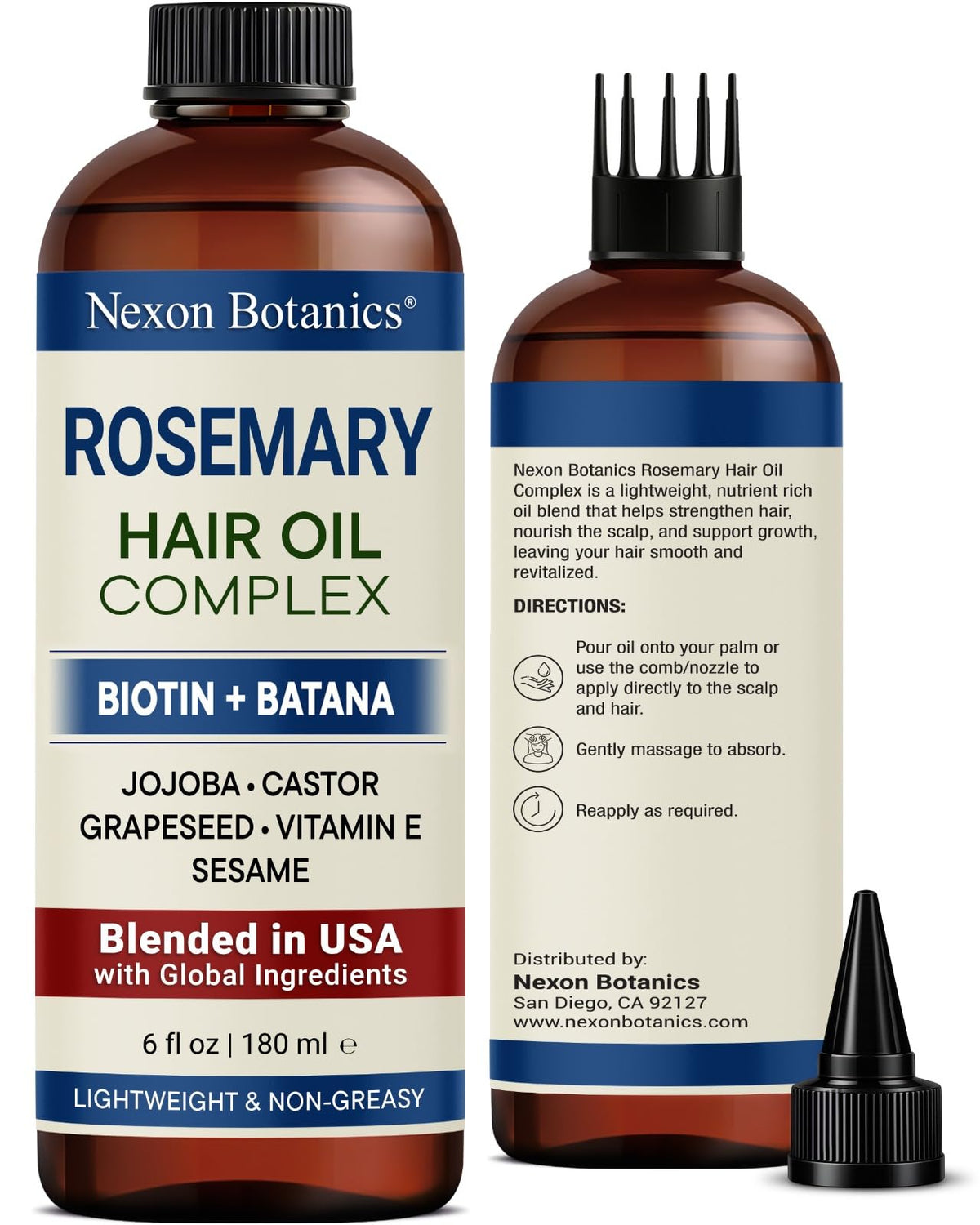 Nexon Botanics front bottle showing product benefits and size