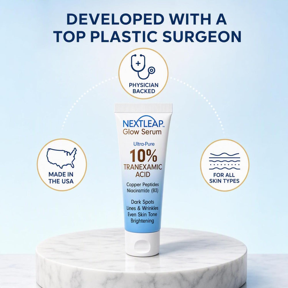 NextLeap on bathroom counter lifestyle shot conveying daily routine convenience