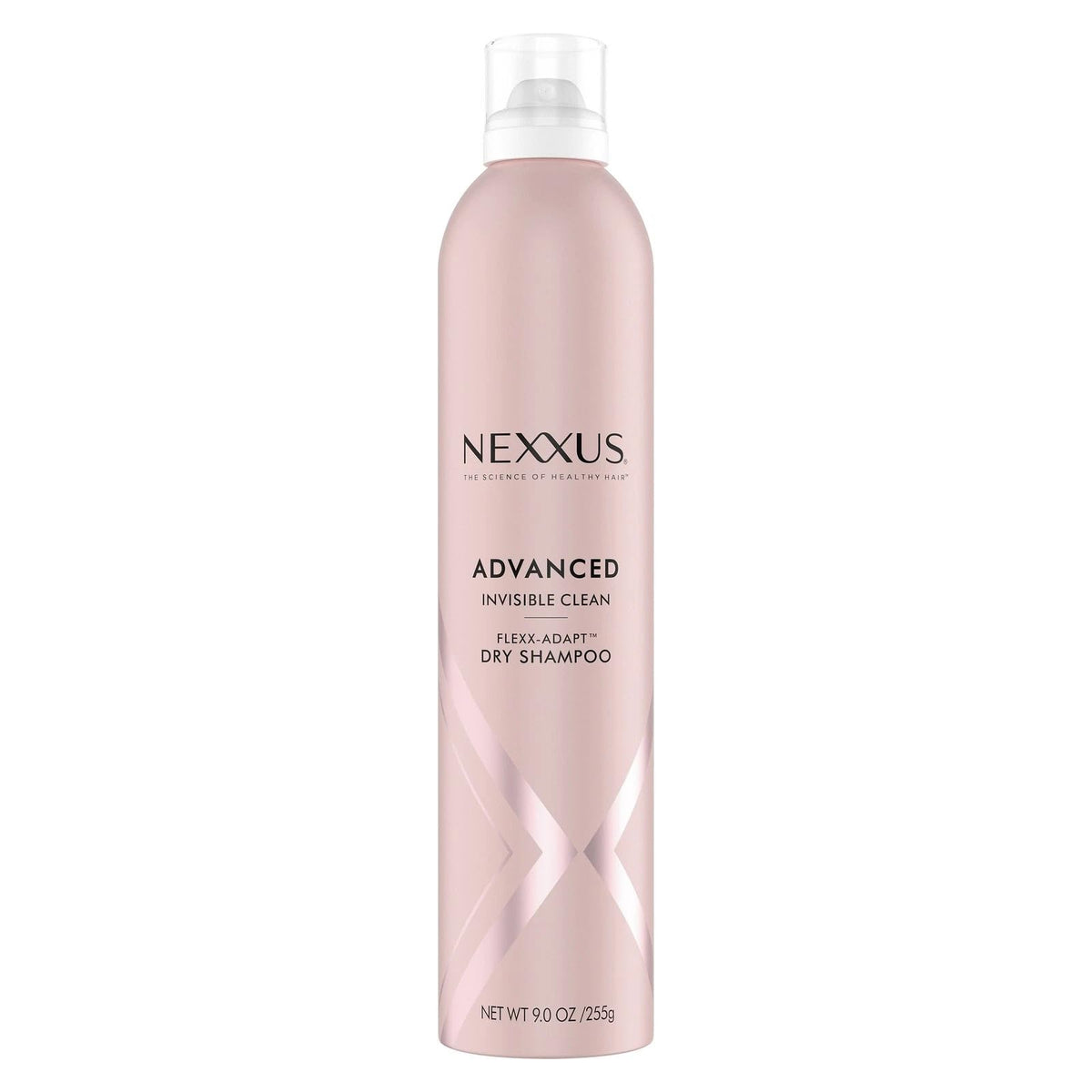 Nexxus front packaging showing invisible dry shampoo and benefits