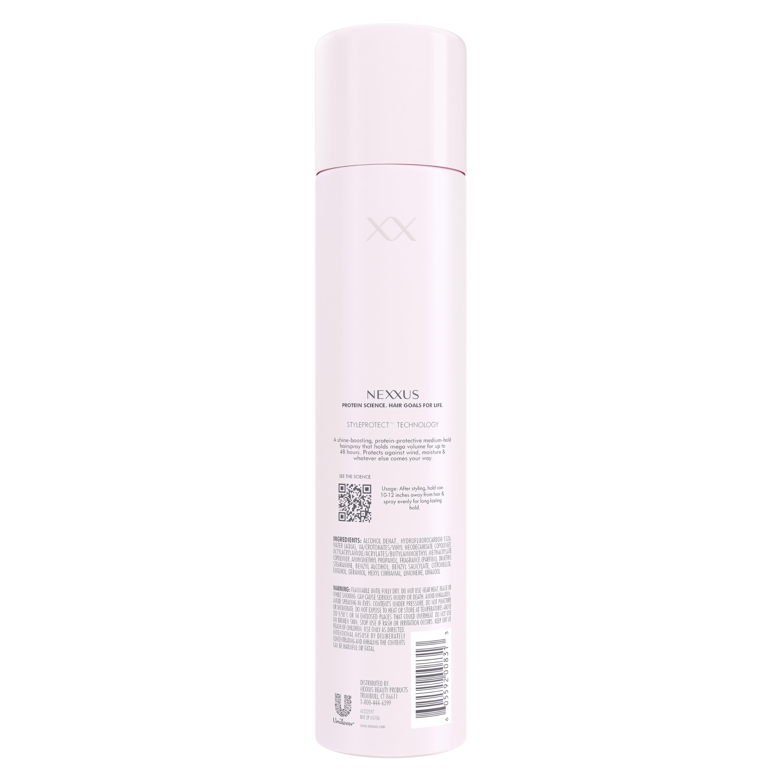 Nexxus aerosol nozzle close-up for precise application and even mist
