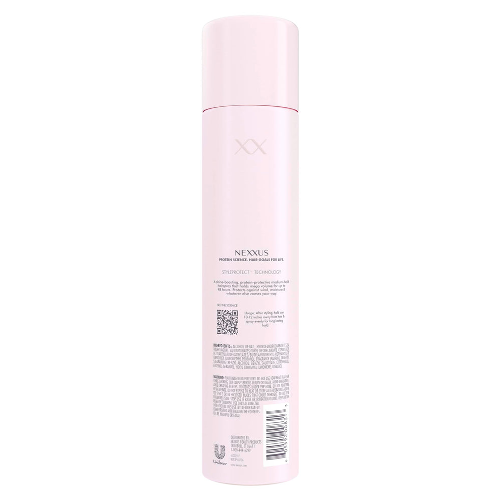 Nexxus aerosol nozzle close-up for precise application and even mist