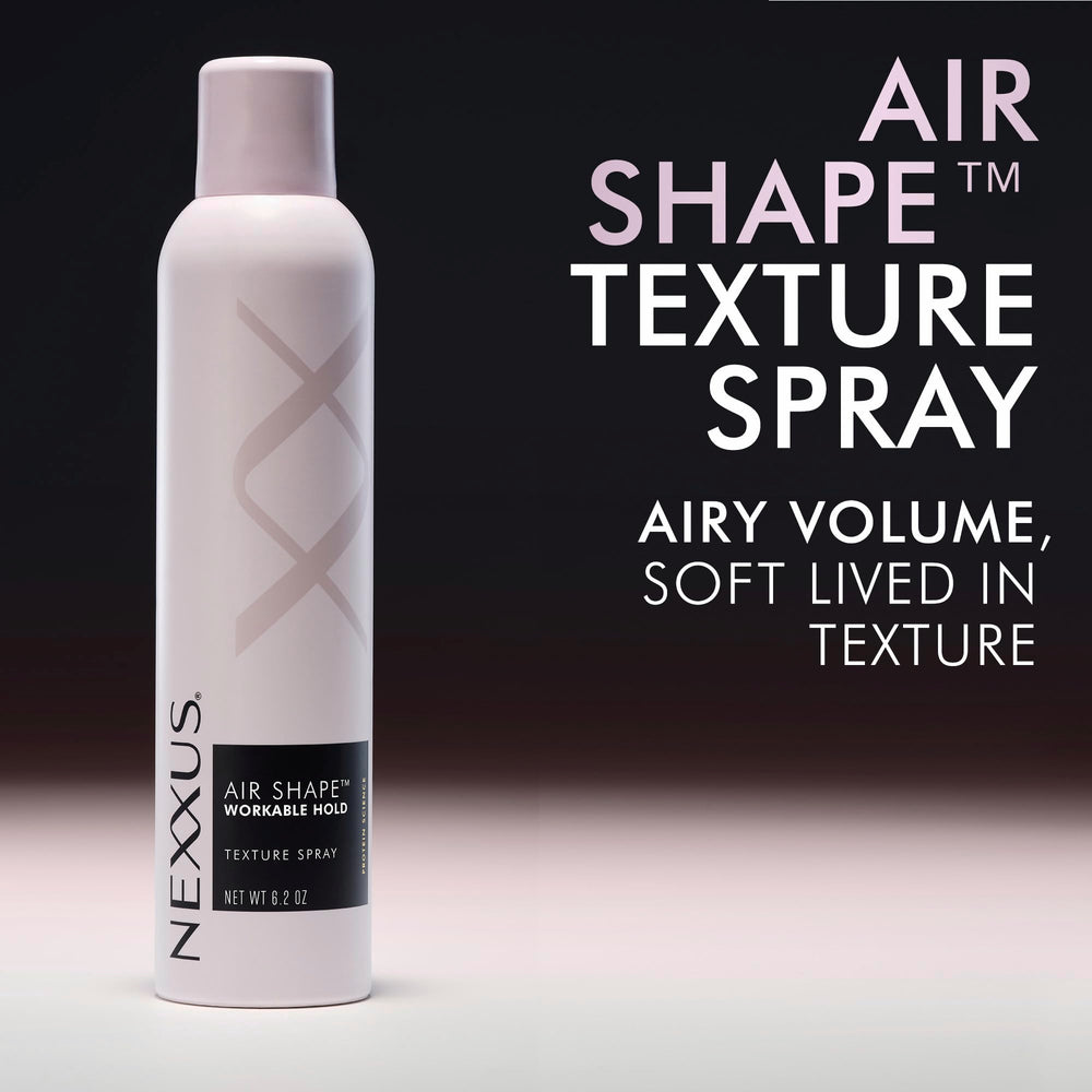 Nexxus texture close-up on hair highlighting airy volume and strand separation