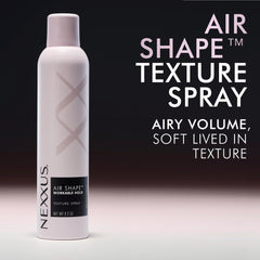 Nexxus texture close-up on hair highlighting airy volume and strand separation