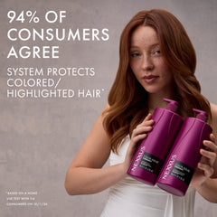 Nexxus pump dispensing shampoo texture demonstrating gentle lather benefit