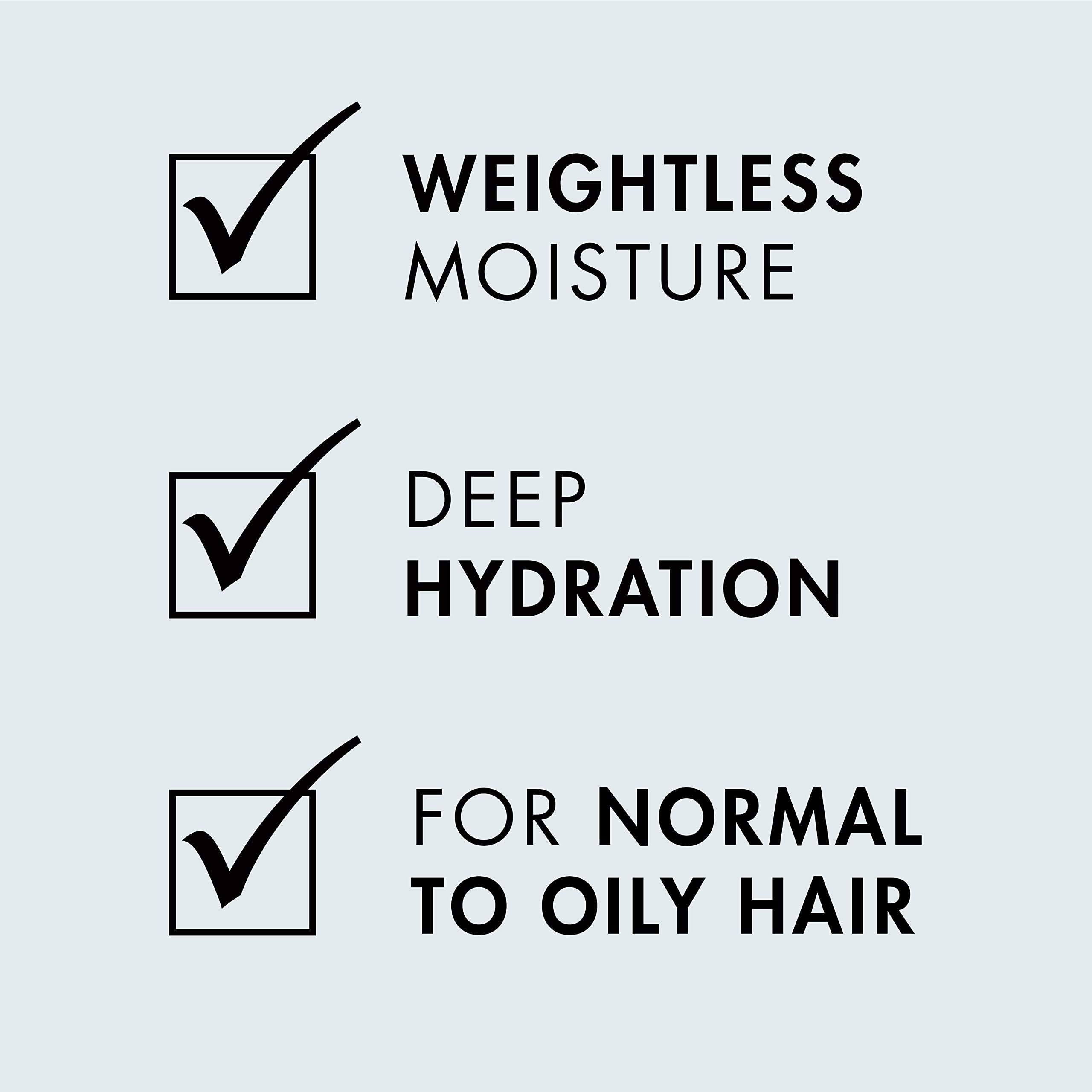 Nexxus hydra-light conditioner creamy texture offering weightless hydration