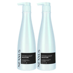 Nexxus hydra-light front pair showing packaging and lightweight benefit