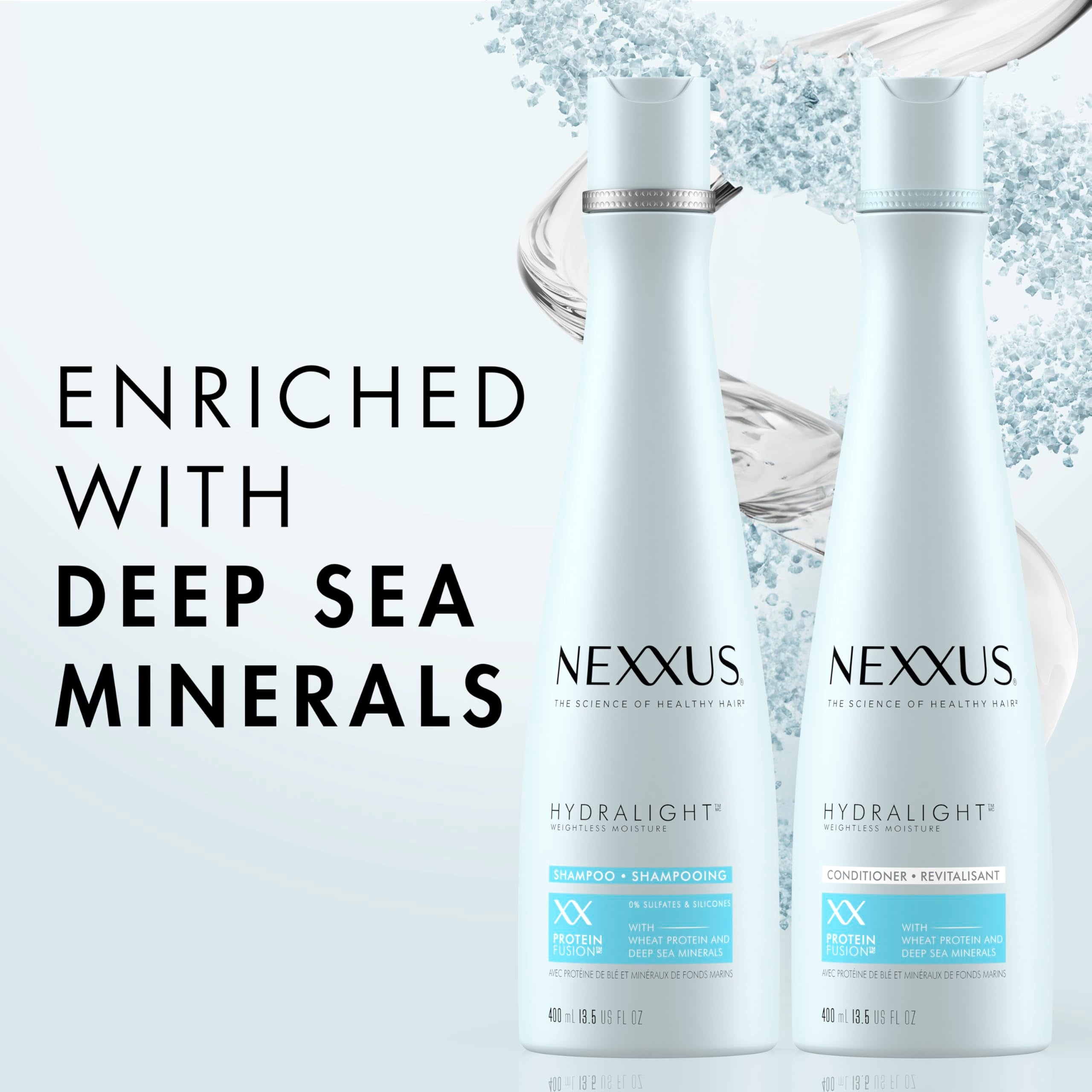 Nexxus hydra-light pump detail demonstrating easy dispensing and control
