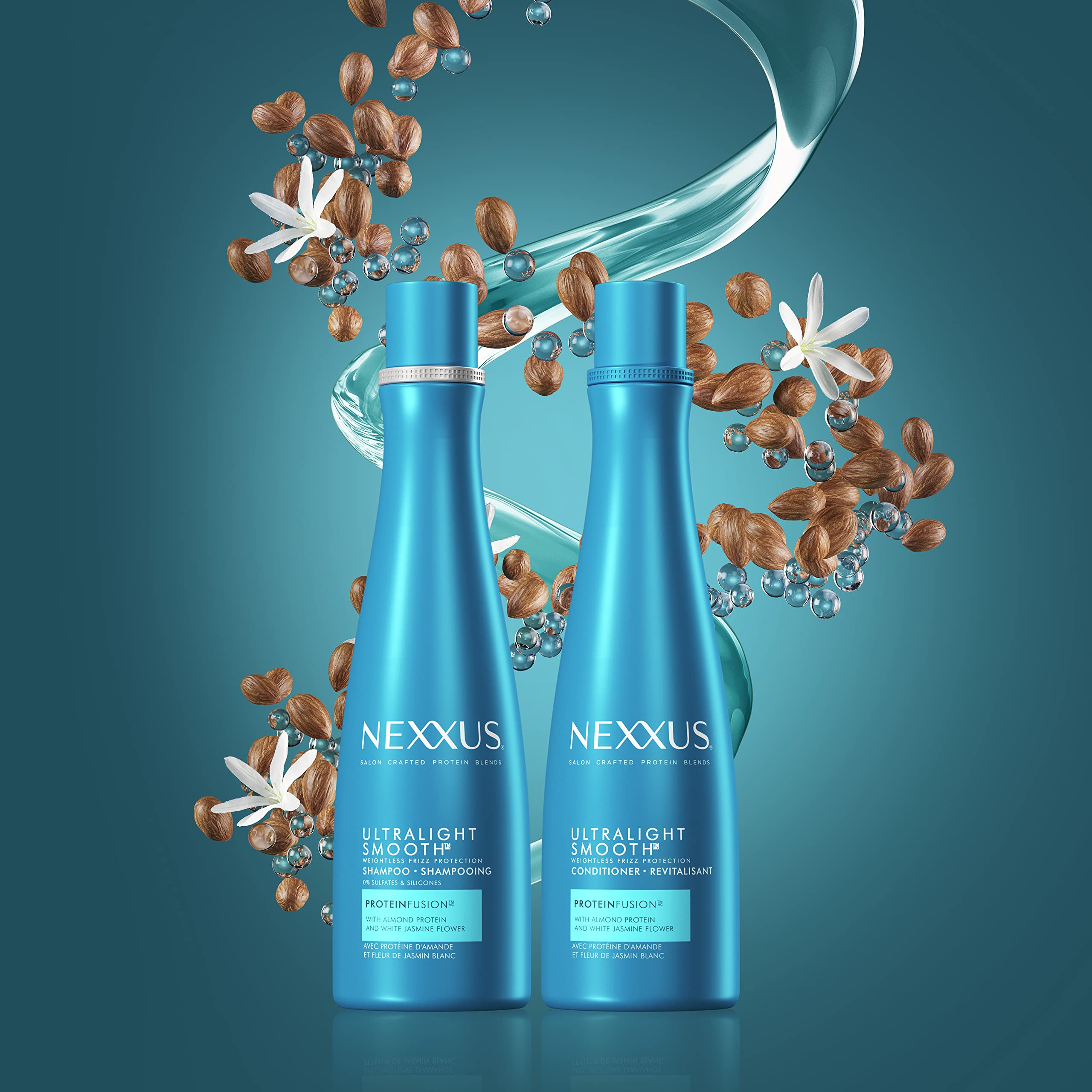 Nexxus in-shower application showing easy use and effective cleansing