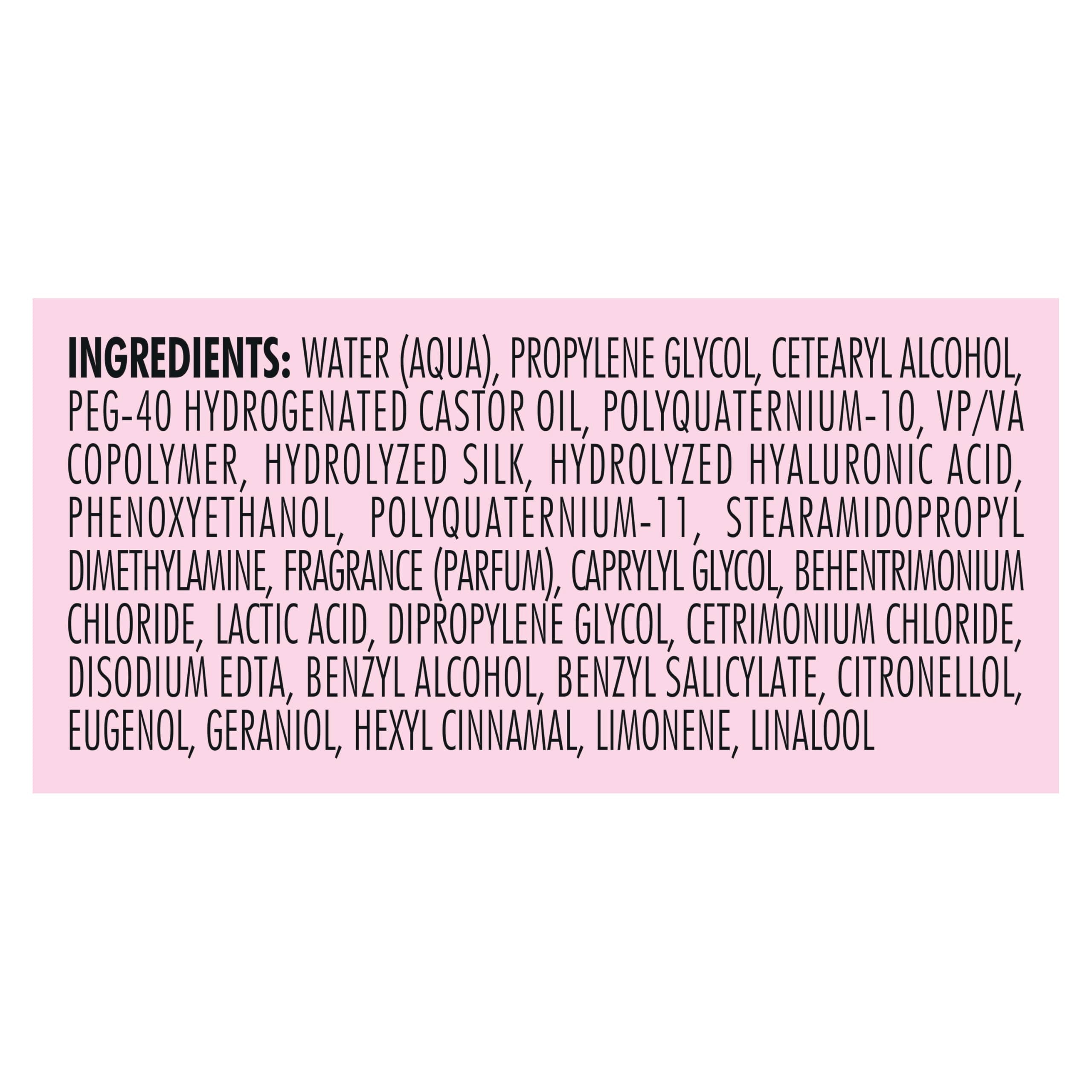 Nexxus label close-up highlighting key ingredients and claims