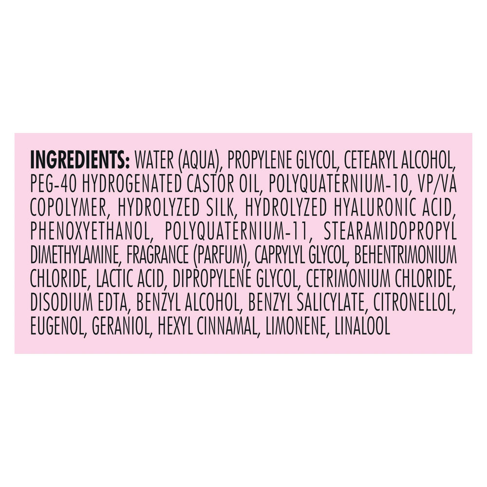 Nexxus label close-up highlighting key ingredients and claims