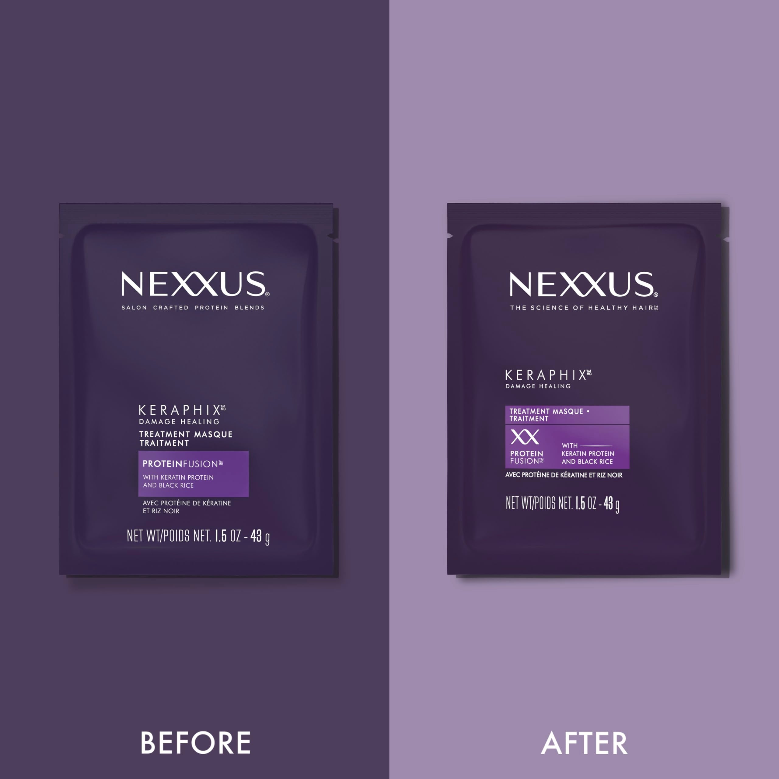 Nexxus being applied to mid-lengths and ends for targeted damage repair benefit