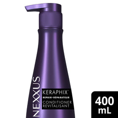 Nexxus Keraphix back label with ingredients visible to check keratin technology