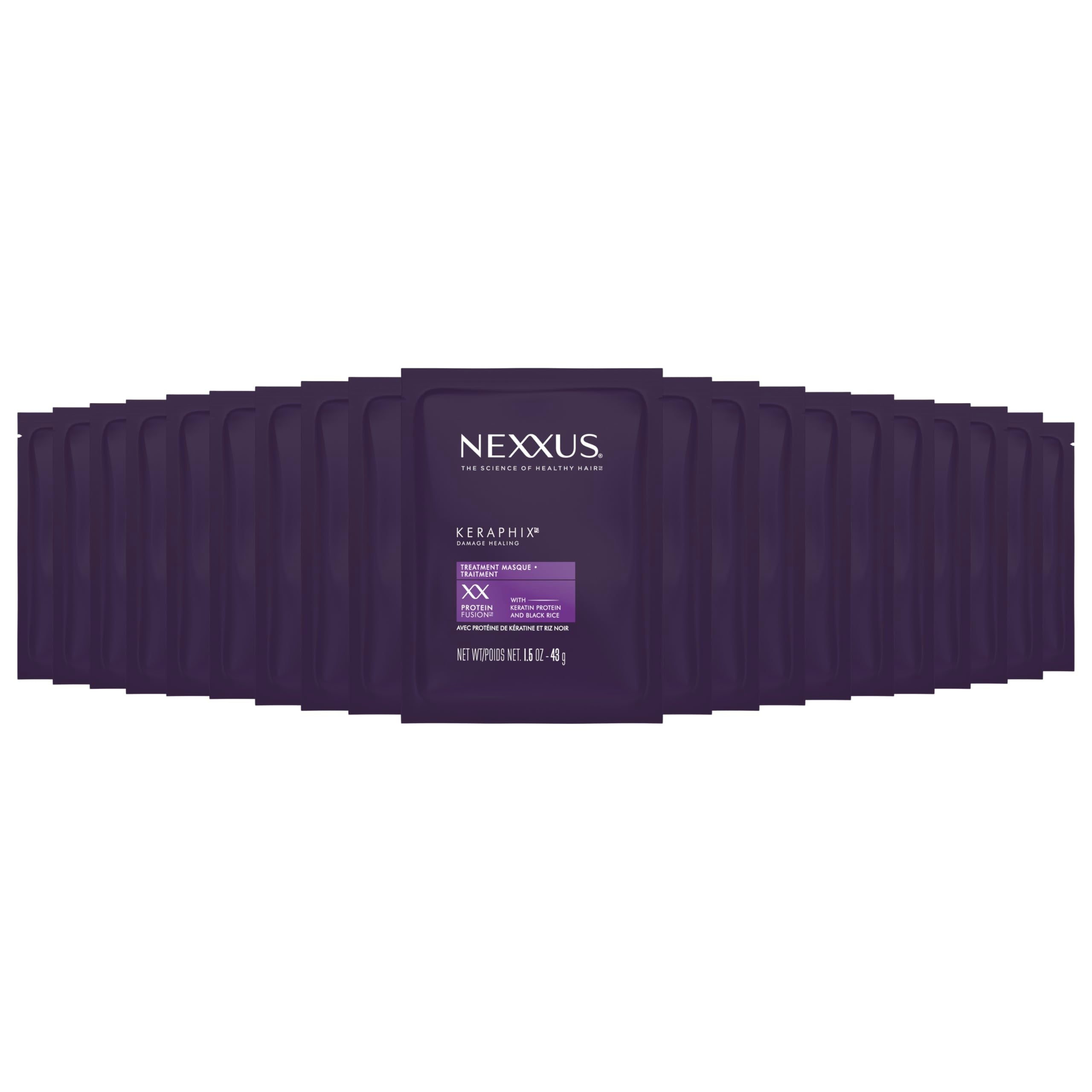 Nexxus KERAPHIX box front showing 20 single-use masks and product benefit
