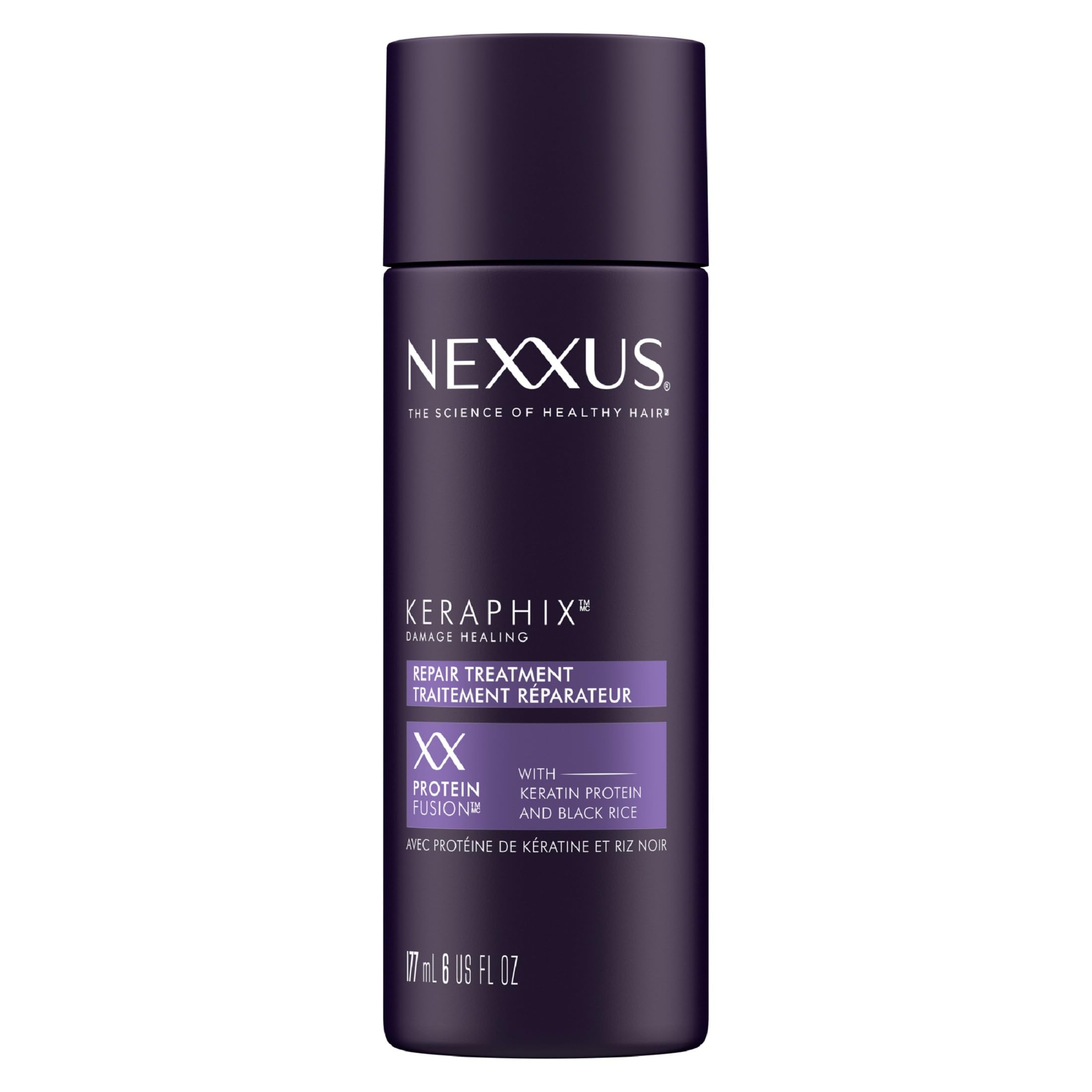 Nexxus Keraphix front packaging showing 6 oz jar and product name for easy identification and trust