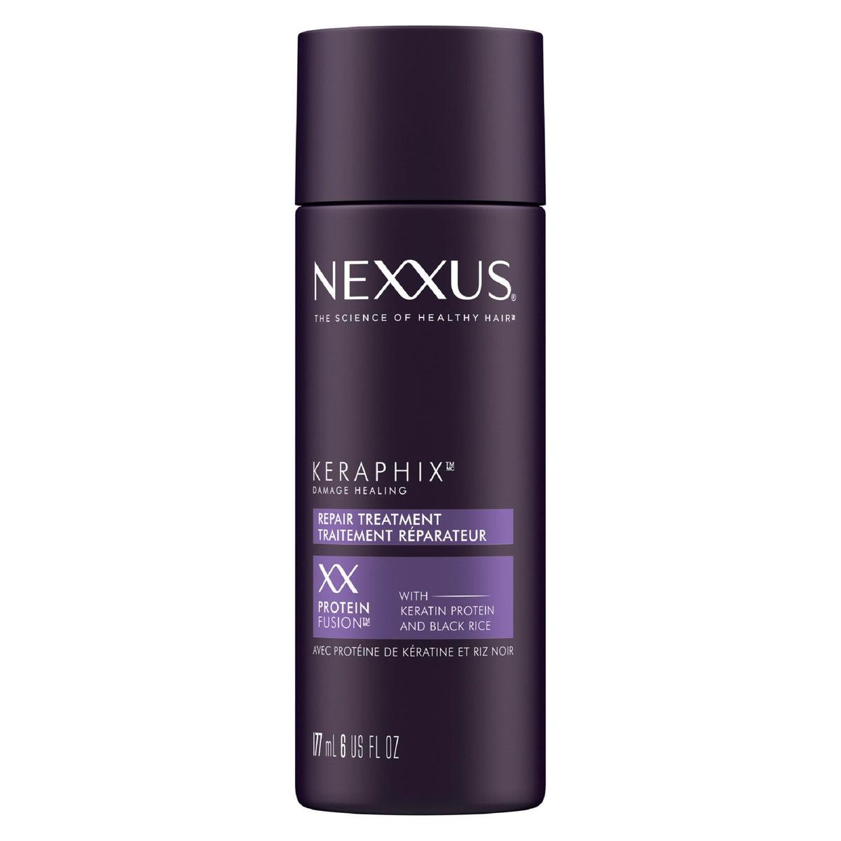 Nexxus Keraphix front packaging showing 6 oz jar and product name for easy identification and trust