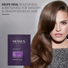 Nexxus serine ingredient display highlighting protein repair support benefits