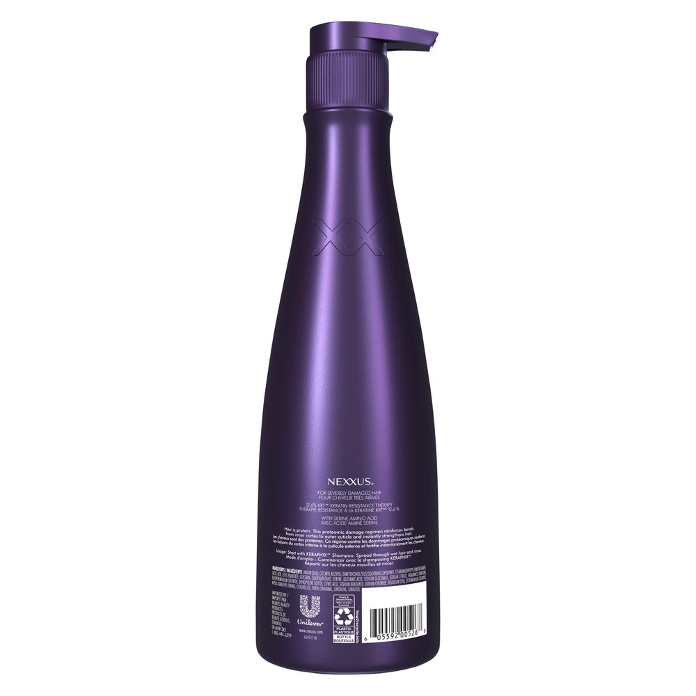 Nexxus Keraphix styled hair image highlighting softer, more manageable results