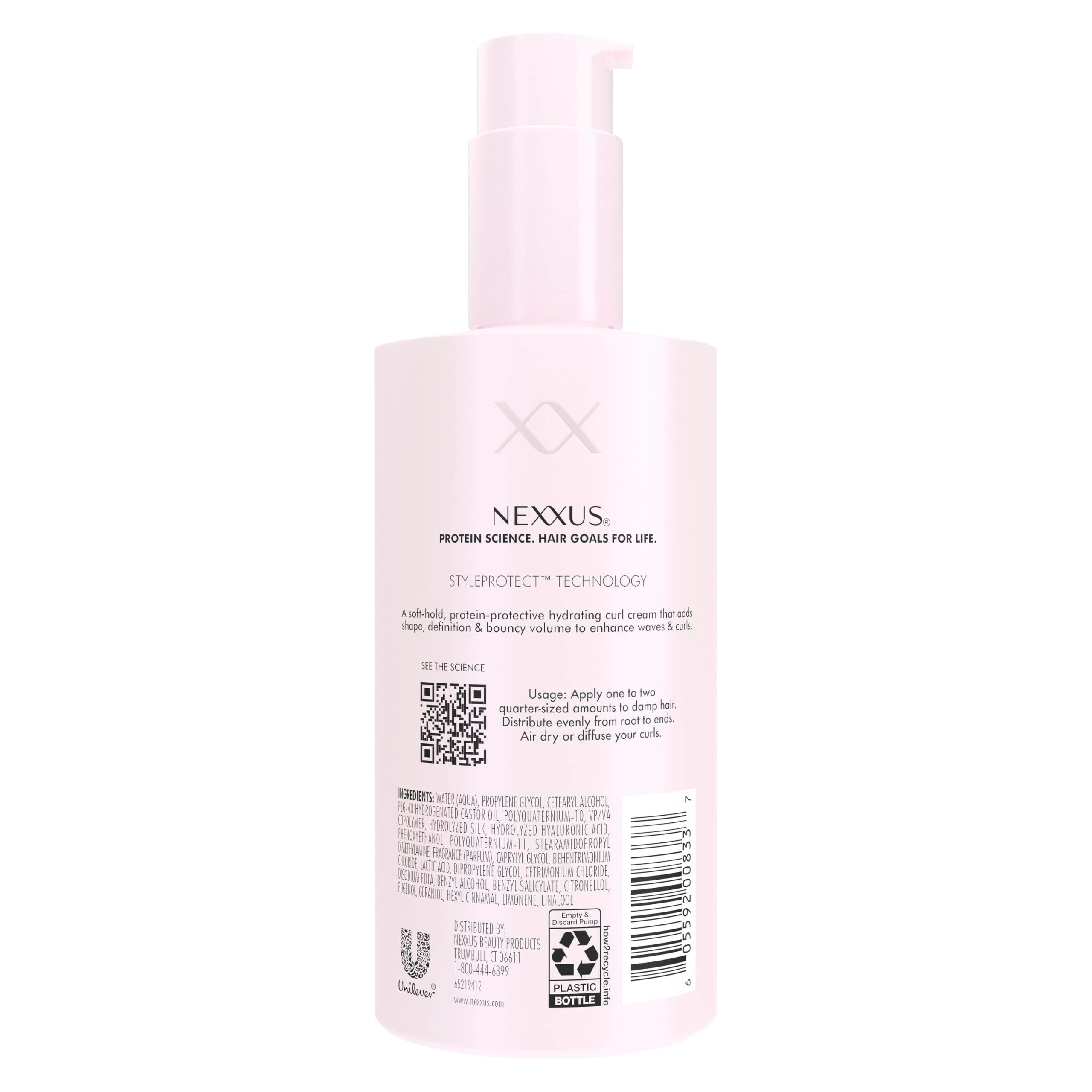 Nexxus cream texture close-up demonstrating smooth, spreadable formula