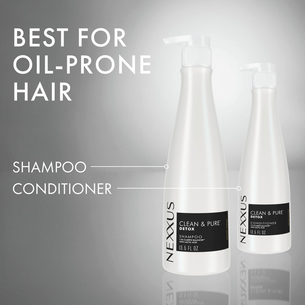 Nexxus shampoo lather texture on palm demonstrating gentle yet effective cleansing
