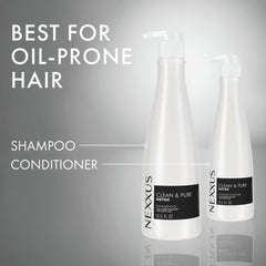 Nexxus shampoo lather texture on palm demonstrating gentle yet effective cleansing