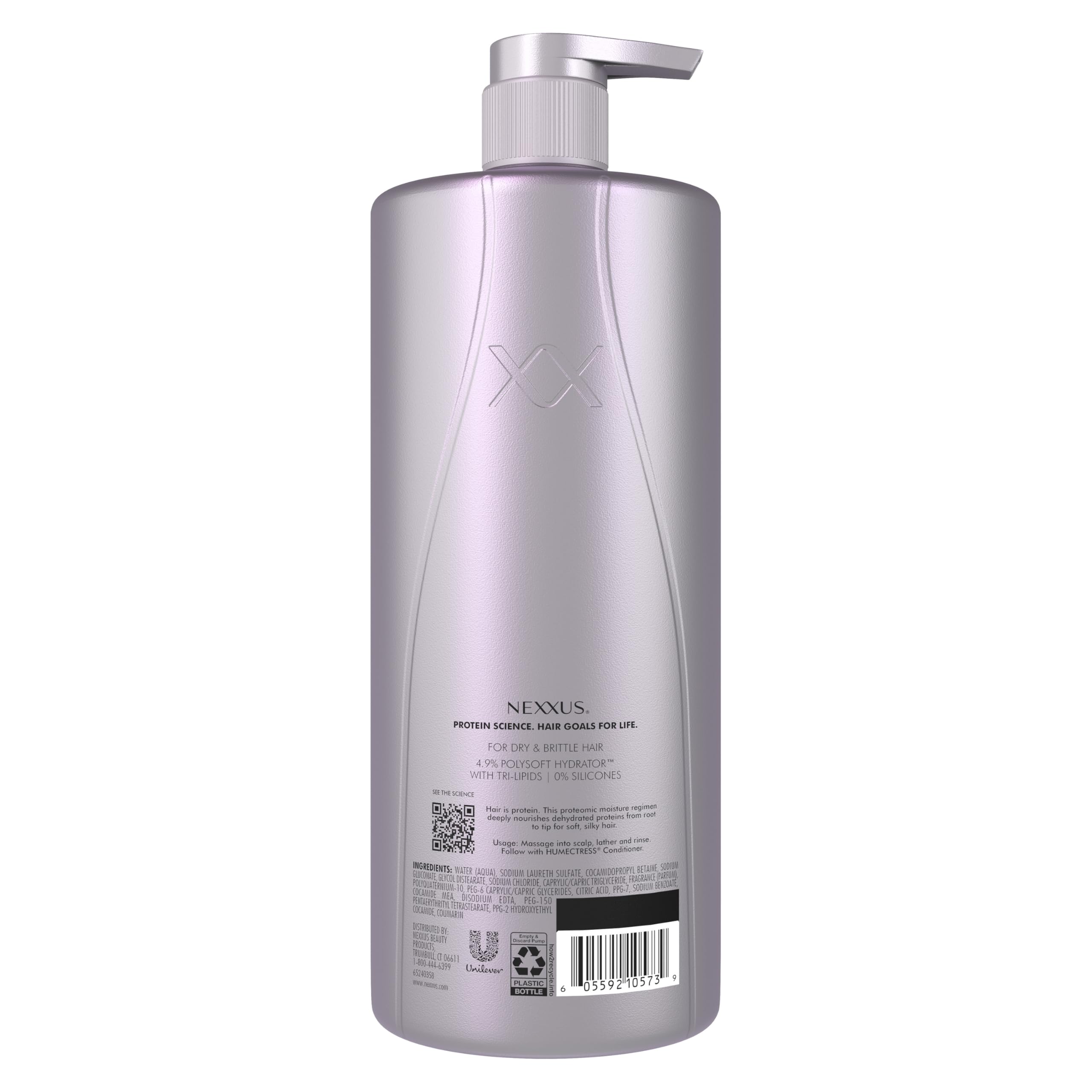 Nexxus Therappe back label image highlighting ingredients and ingredient transparency