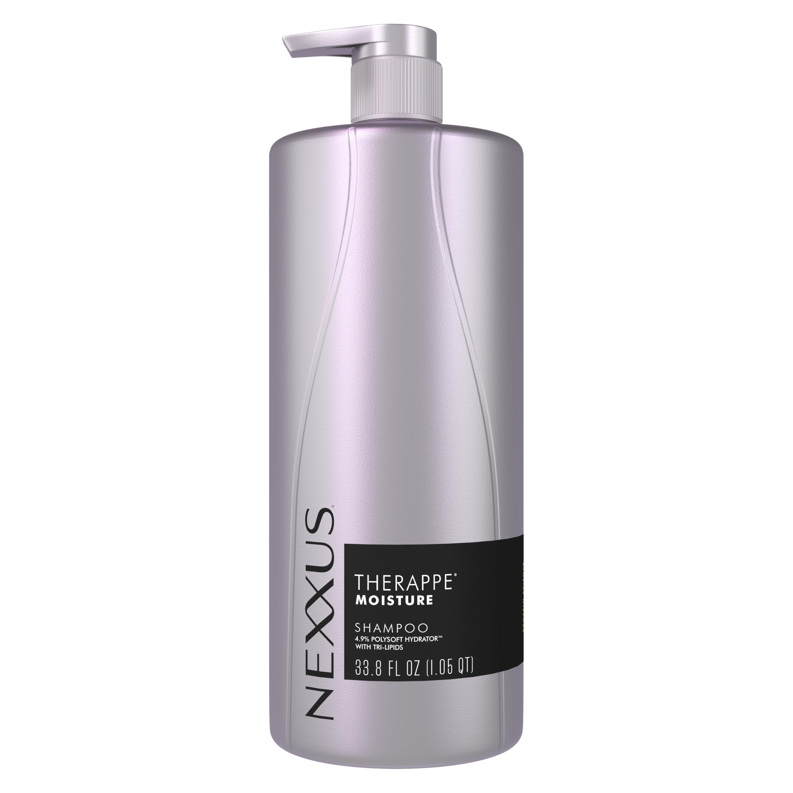 Nexxus Therappe front bottle showing large 33.8 oz size and easy-pour benefit