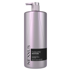 Nexxus Therappe front bottle showing large 33.8 oz size and easy-pour benefit