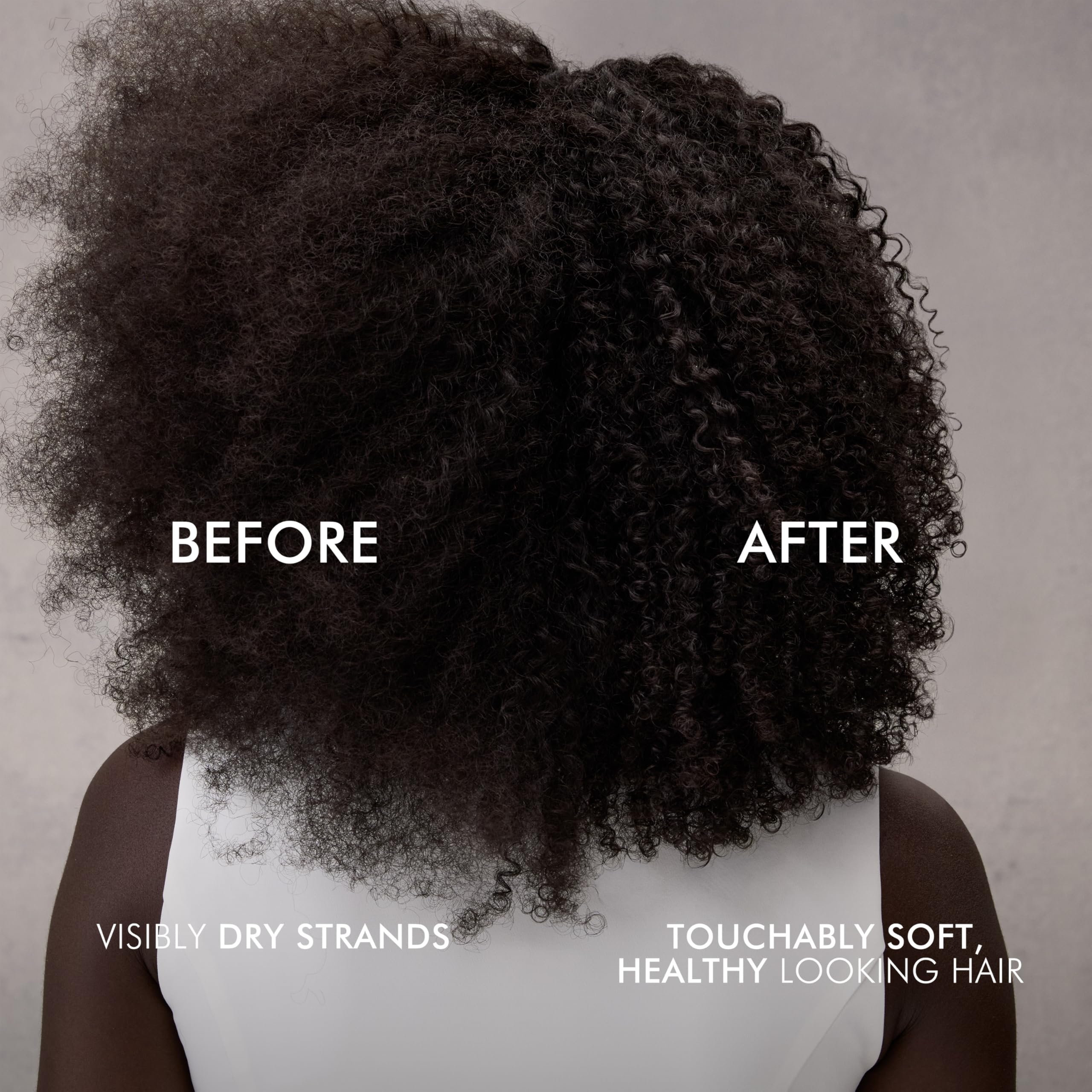 Nexxus Therappe before and after hair photo showing reduced frizz and softness