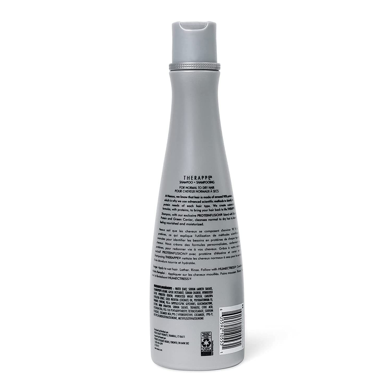 Nexxus Therappe open cap with visible lather demonstrating easy application and cleansing