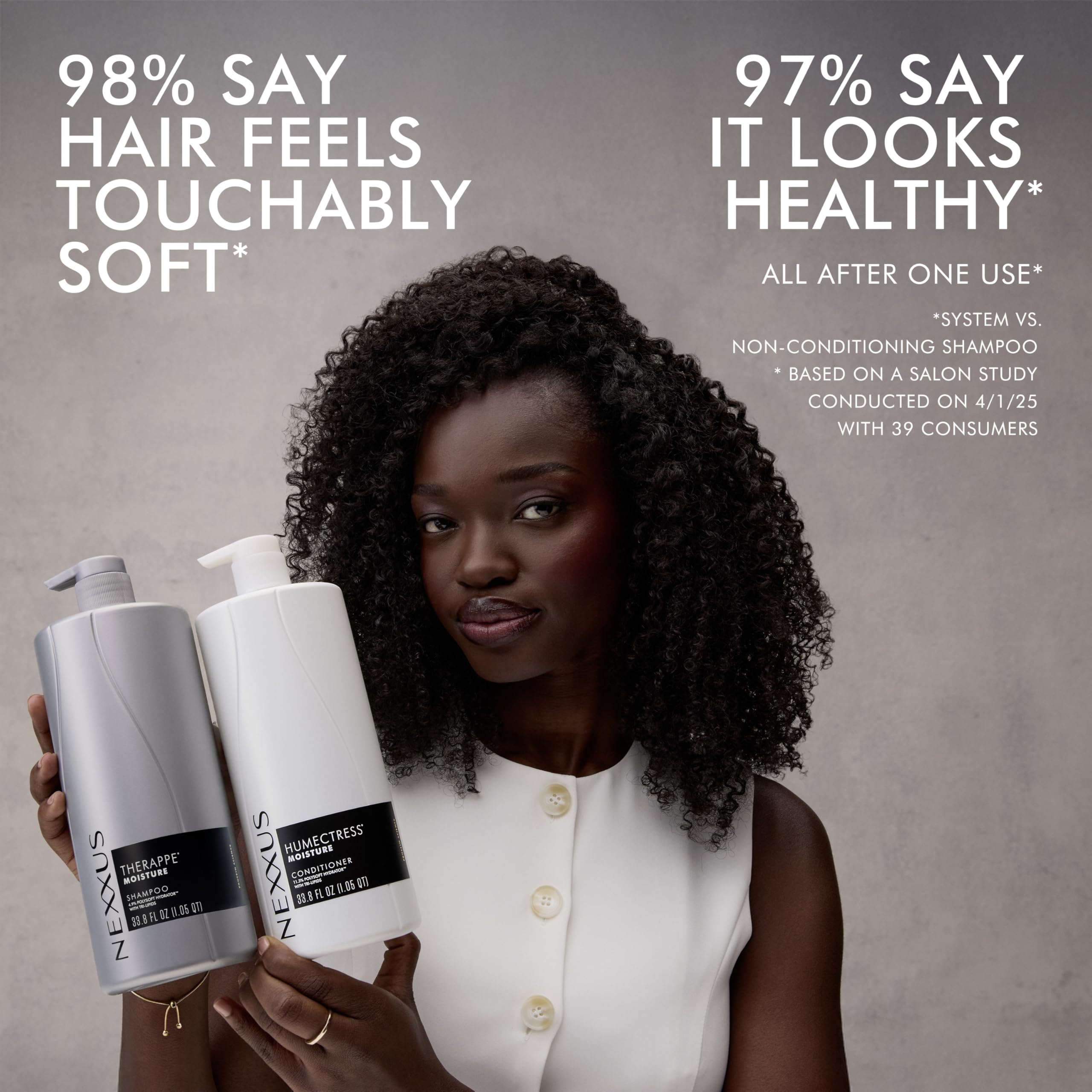 Nexxus Therappe in a salon-style setting communicating professional performance
