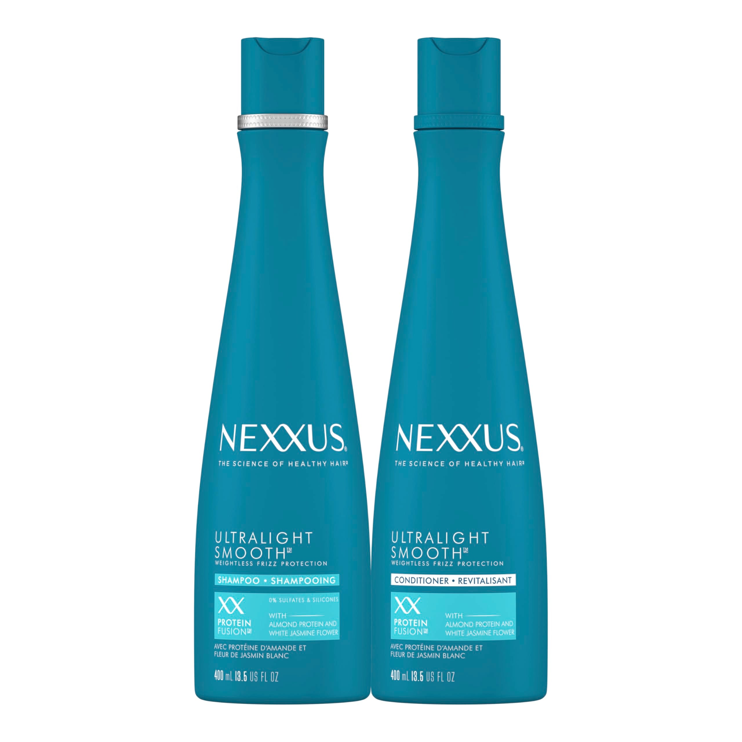 Nexxus front packaging showing product and smooth finish benefits