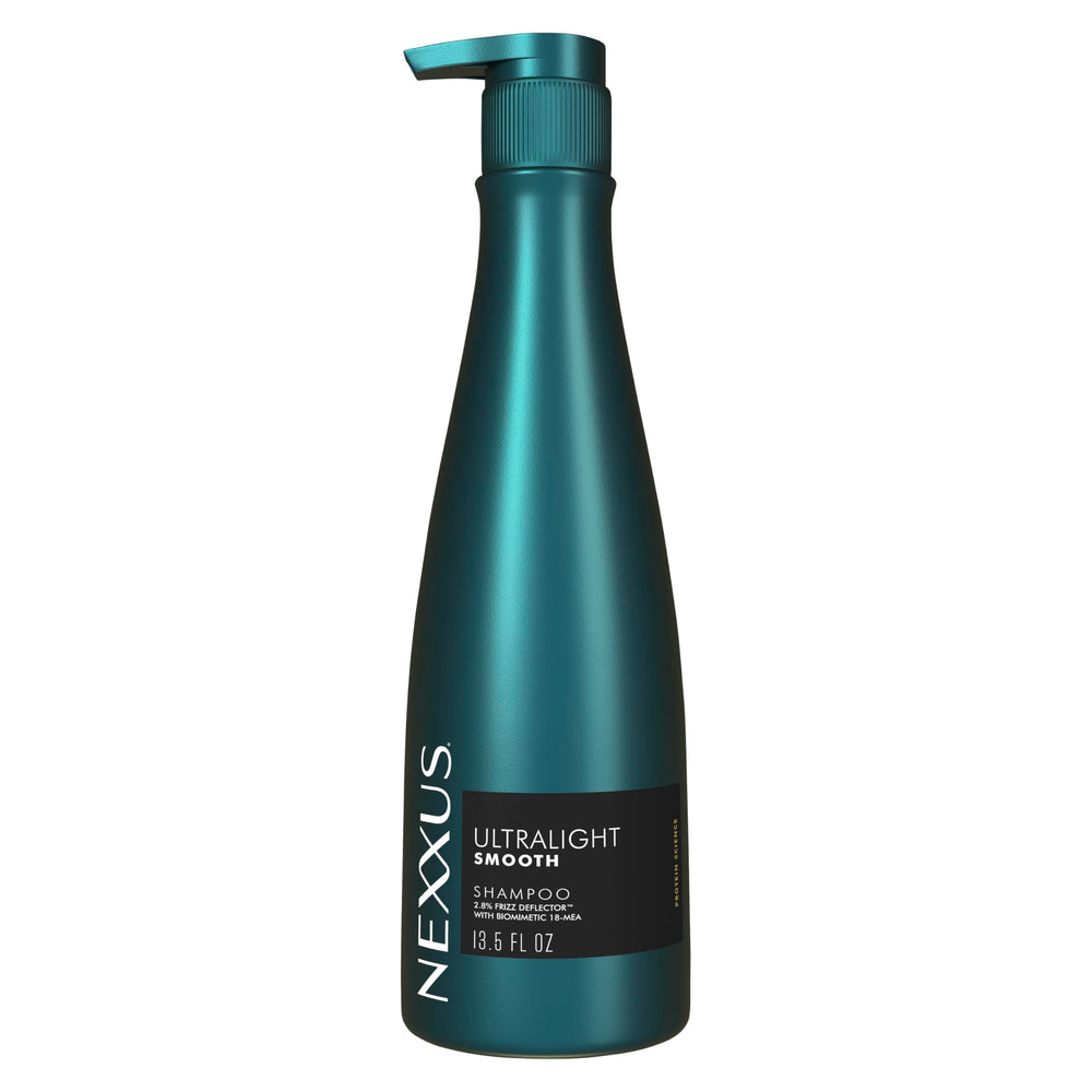 Nexxus front bottle shot showing clean design and smoothing promise